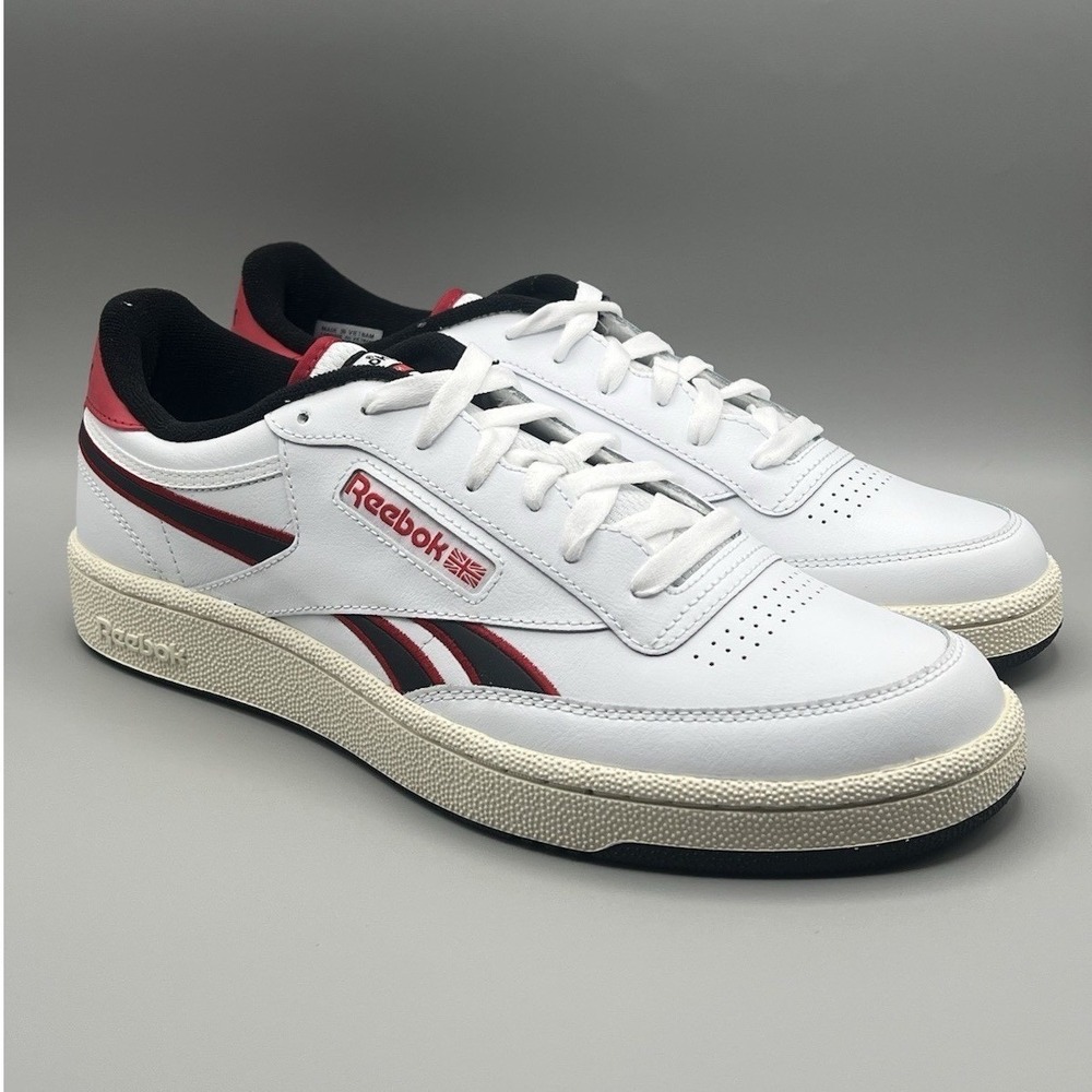 Reebok Classic Club C Revenge White & Red Retro Shoes - Men's Size 11.5 NEW